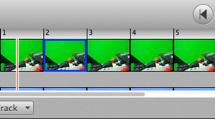 The timeline has a frame number scale so that you can see exactly which frame you are working on at any time and a playhead is visible during playback and editing.