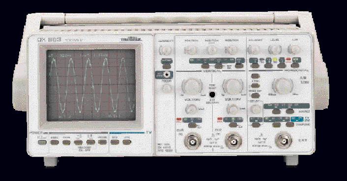 The oscilloscope can then be remote controlled, using the front panel displayed on the PC and the mouse or automation software.