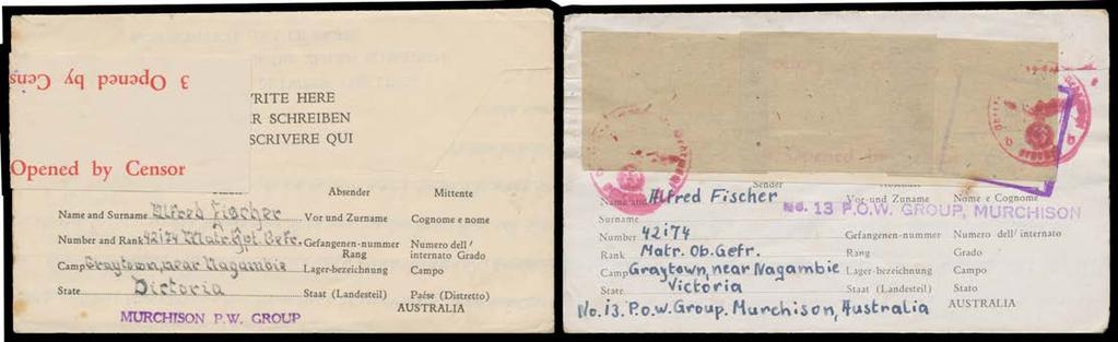Page:2 Website:www.mossgreen.com.au Jun 26, 2017 541 CPS A/B Ex Lot 541 GRAYTOWN: Four unstamped Postal Cards (one with German cachet translated as 'This is old mail.