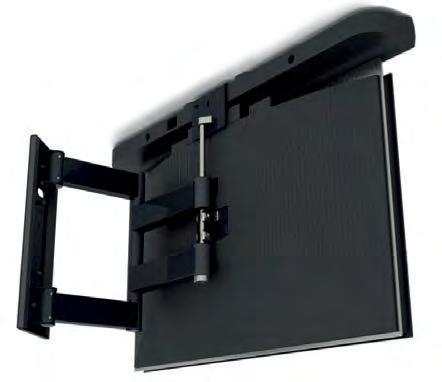 The TV can be pulled forward by 350mm from its closed position. Maximum rotation with a BeoLab 7.