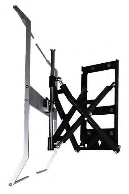 This unique wall bracket allows the LCD display to be pulled from the wall and rotated to either the left or the right.