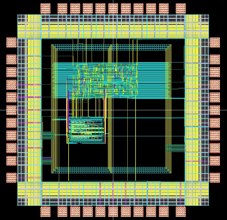 4.2.4 Layout of On-chip Measurement Circuit Figure 4.10 Layout of on-chip measurement circuit The on-chip measurement circuit has been fabricated using UMC 0.