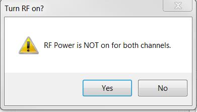 user know RF is Off if the user starts certain tests with RF not turned on.