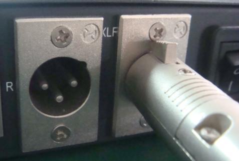 Users can find the XLR interface on the device according to the connector mark described on the rear panel illustration, and then connect the wire.