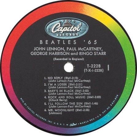 Beatles 65 Label 62-01 Mono