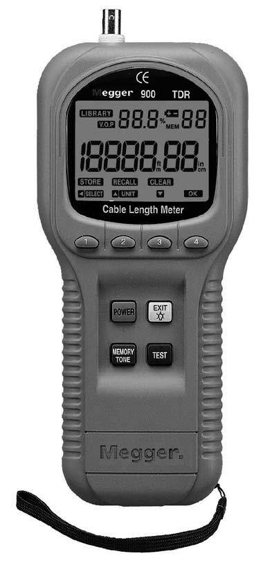 2. The TDR Cable Length Meter The Meter is a handheld and battery operated instrument capable of measuring cable lengths and finding distance to an open or a short using TDR(Time Domain