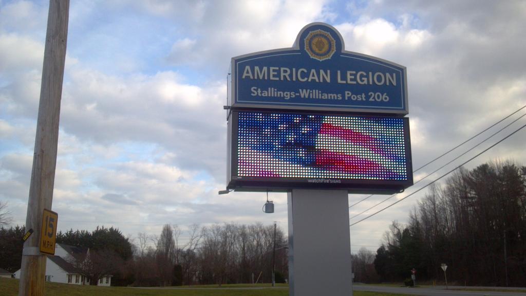 The American Legion at 3330 Chesapeake Beach Rd, Chesapeake Beach, presently has the largest digital sign.