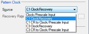 Operating basics Selecting clock recovery Selecting clock recovery The Advanced Trigger option (ADVTRIG) that generates the pattern synchronous triggers requires a clock source synchronous with the