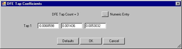 Operating basics Autoset Taps You can use the Save Taps button to save a set of coefficients to a file. Use the Load Taps button to recall saved Tap files. TIP.
