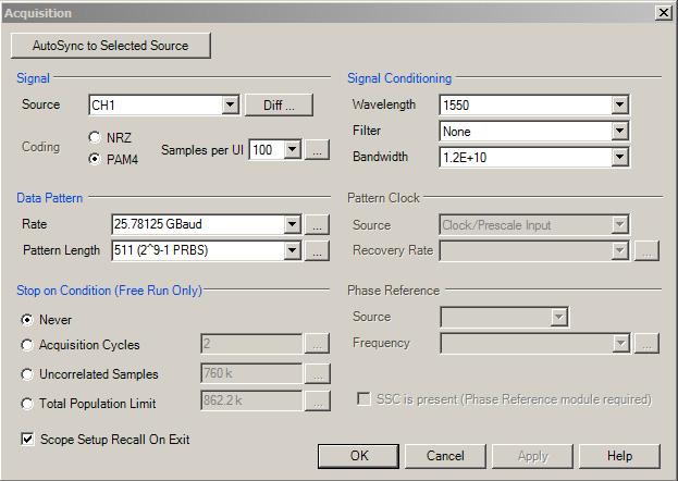 Operating basics An application example Click OK to apply the settings and close the dialog box. 4. Click to start the acquisition and processing cycle.