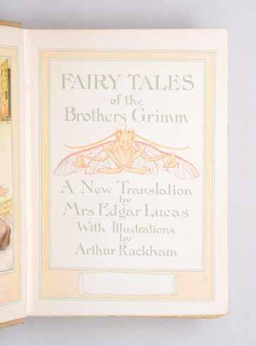All items are fully described and photographed at peterharrington.co.uk 154 155 154 GRIMM, [Jakob & Wilhelm]. Fairy Tales of the Brothers Grimm. A New Translation by Mrs Edgar Lucas.