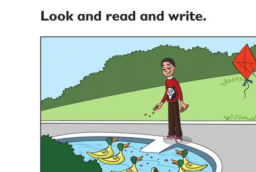 Reading & Writing Part 6 Students look at a picture and complete