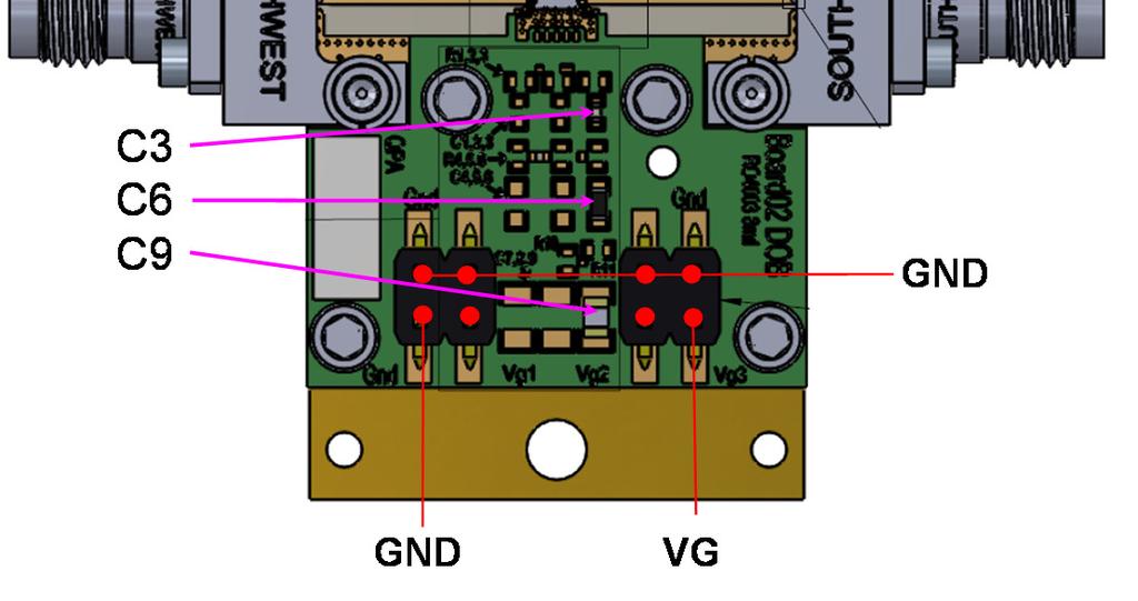 Reduce VG to 1.5 V. Ensure IDQ ma 3. Set VD +3.5 V 3. Set VD to V 4. Adjust VG more positive until IDQ = 9mA (VG.46 V Typical) 4. Turn off VD supply 5. Apply RF signal 5.