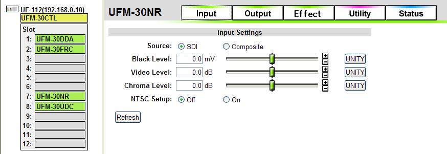 10. Controlling UFM-30NR The UFM-30NR can control a UFM-30NR that has been installed in the same UFM frame from a web browser on a computer.