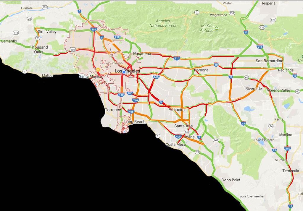 Los Angeles: The Most Traffic Anywhere COVERAGE REACH SOUTHERN