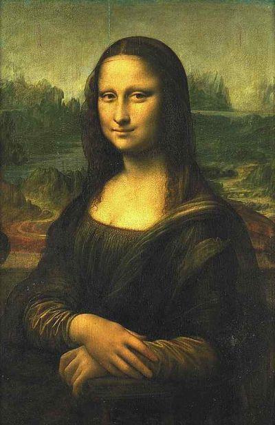 4. Leonardo da Vinci: Mona Liza/Mona Lisa Slika 4: Leonardo da Vinci: Mona Liza/Mona Lisa; 1503 1507; Olje na topolovem lesu; 77 X 53 cm; Louvre,Pariz Mona Liza je eden najslavnejših portretov v