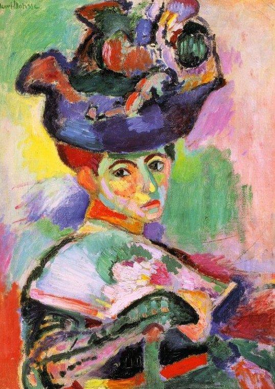 4. Henri Matisse: Dama s klobukom/woman with a hat Slika 9: Henri Matisse: Dama s klobukom/woman with a hat; 1905; Olje na platnu; 99,4 X 59,7 cm; Museum of Modern art San Francisco Henri Matisse,