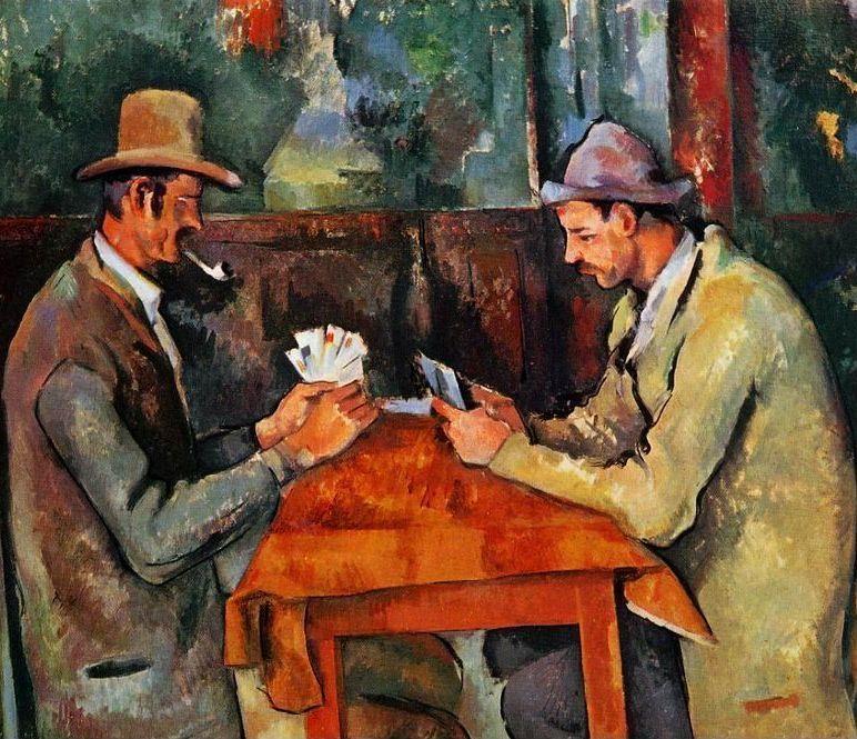 5. Paul Cezanne: Kvartača/The card-players Slika 15: Paul Cezanne: Kvartača/The card-players; 1890/92; Olje na platnu; 97 X 130 cm; Royal Family of Qatar.