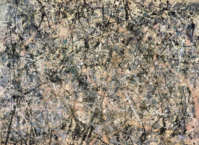 5. Jackson Pollock: Number 1 (Sivkina meglica) Slika 20: Jackson Pollock: Number 1 (Sivkina meglica); 1950; Olje, emajl in aluminij na platnu; 221 X 299,7 cm; National Gallery of art Washington