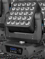 SI-094 MADPANEL 2510F The MADPANEL 2510F is a matrix LED moving head panel with ARTNET control and 25*10W CREE XLamp XML 4-in-1 LEDs fitted with 5 high efficiency optics, available for individual LED