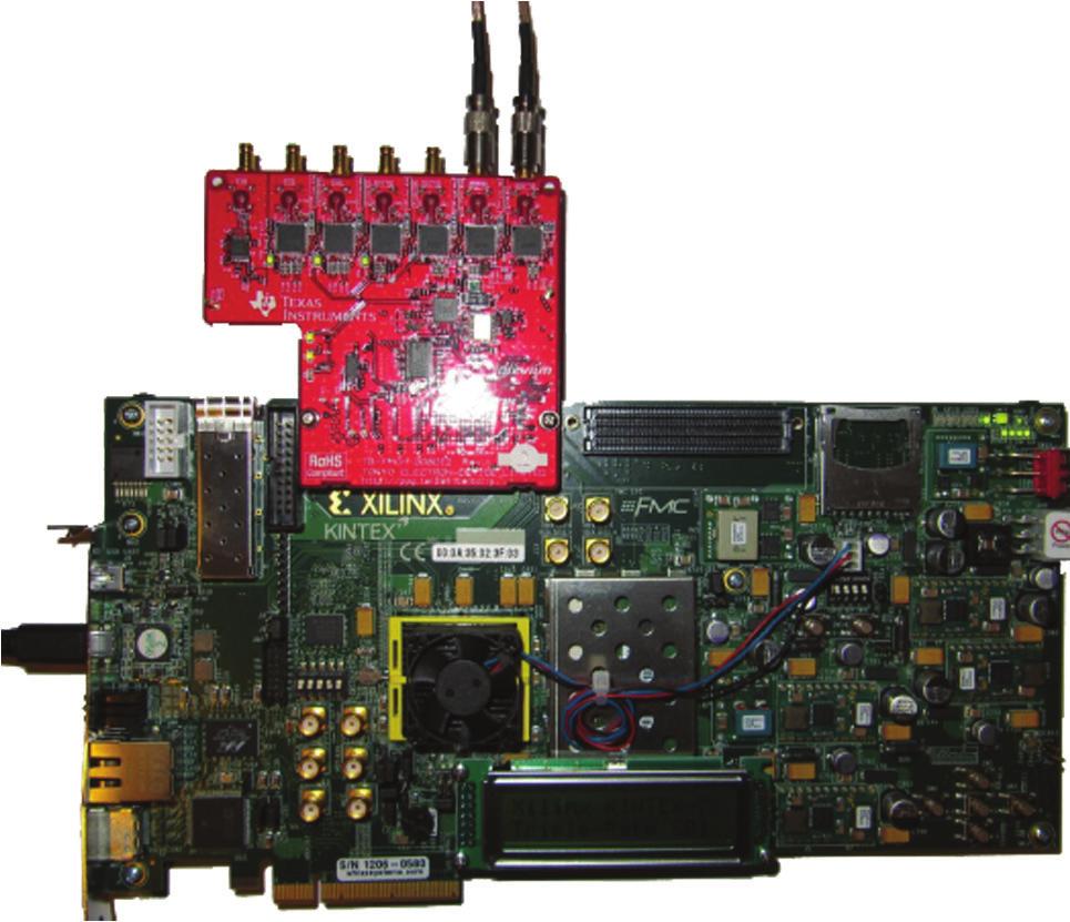 Example SDI Demonstrations The TED SDI FMC must be connected to the HPC FMC connector on the KC705 board as shown in Figure 17.