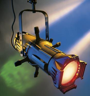 Ellipsoidal Type of spotlight Reflects light off a surface shaped