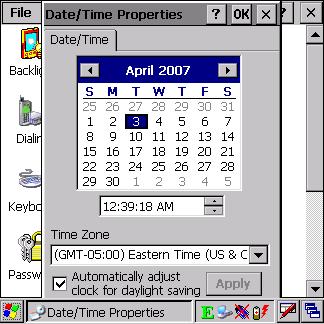 ADJUSTING DATE/TIME ON SYMBOL SCANNER Purpose: To set the correct date and time on the scanner. 1. On the scanner: Exit to the main desktop of the scanner. 2.