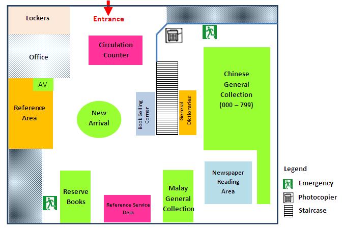 SUC Main Library Floor Plans 1st Floor Lockers Users may put their belongings such as bags, umbrella, etc, in the lockers.