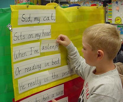 Pocket Charts develop early literacy skills explore language in