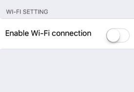 Step 2: Select Wi-Fi Setting and Enable Wi-Fi connection.