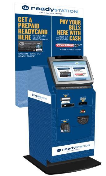 Basis of Pilot 40 proven kiosks The ReadySTATION becomes the bank for the self banked Instant/anonymous card issuance Reloads Cash bill pay