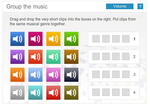 Listening tests 16-item Sound Similarity test: 800ms audio excerpts from typical rock, pop, hiphop, jazz songs