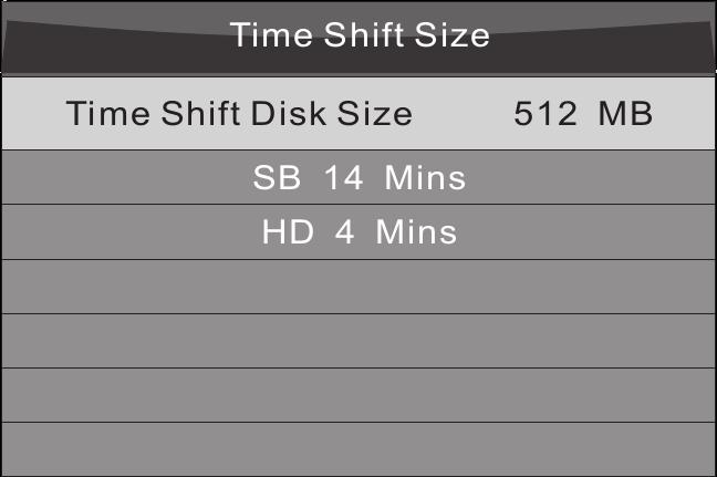 Remember to set the Time Shift size to be smaller than the total capacity of your USB storage device, or else the Speed test may report an error.