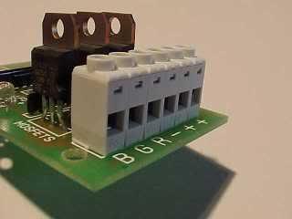 The six way terminal block gets fitted with the wire ports
