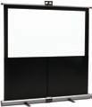 Lite Tensioning arm with pneumatic springs facilitates flexible height adjustment and flat projection screen fabric. Flexible viewing height adjustment via extra black border on the bottom.