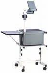 Universo Classico Contemporary overhead projector table with two flexible shelves. Solid OHP table with two shelves. Height adjustable shelves. Suitable for all contemporary OHP projectors.