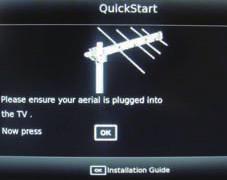MENU OK EXIT MENU NETWORK Installation Guide 1/5:Select the OSD Language German English Spanish French Italian Move OK Next Installation Guide 2/5:Select the Country.