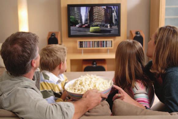 Families today enjoy watching TV for entertainment. Think about the kinds of things you and your family do at home for entertainment. Do you watch TV together?