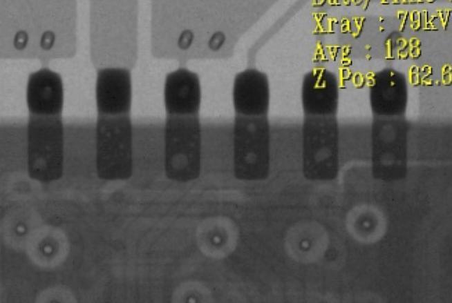 2mm has better soldering performance with less Void as seen in the X-ray below.