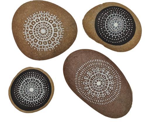 Pebble Mandala & Nature Painting Sculpture Project Name: Pebble: a small stone made smooth and round by the action of water or sand.
