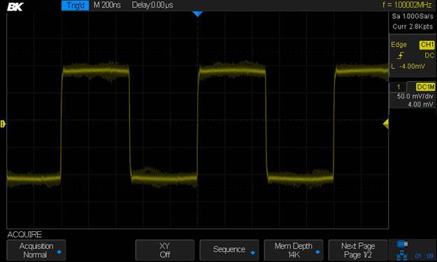 When the number of waveform averages is large, the noise will be lower and the vertical resolution will be better.