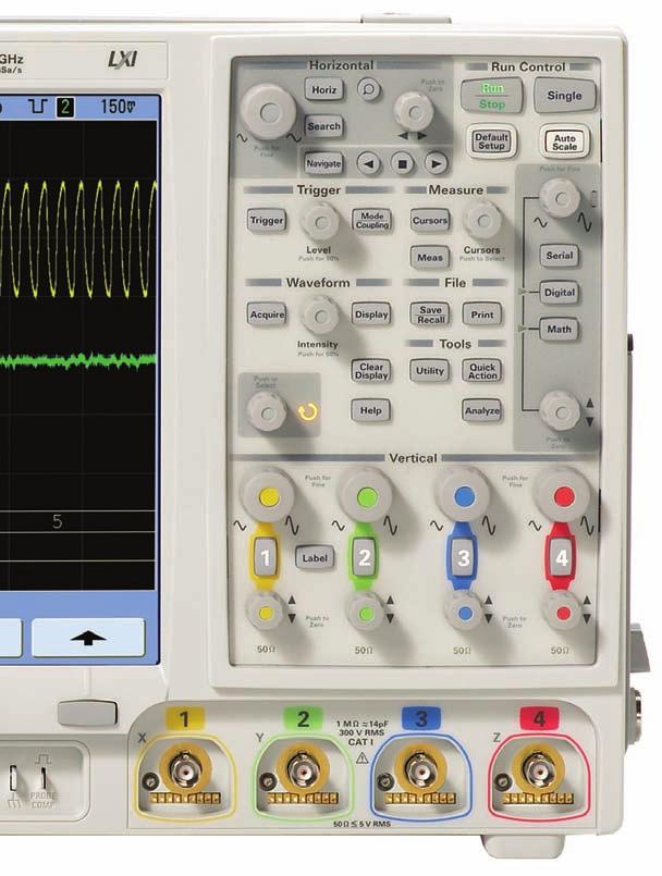 15 Keysight InfiniiVision 7000B Series Oscilloscopes - Data Sheet Search and Navigate front panel controls make it easy to find a view specific signal activity.
