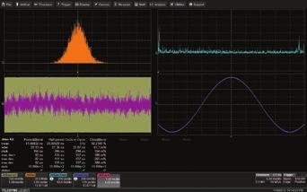 A unique peak search detects spectral components and presents frequency and level details in an interactive table.