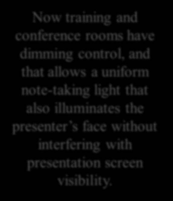 uniform note-taking light that also illuminates the presenter s face without