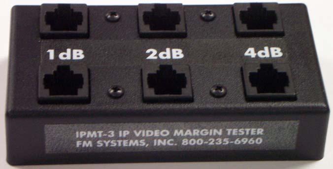 The IPMT-3 is a low cost inline attenuator for testing IP video margin equipped with 8P8C connectors to fit your network cables directly.