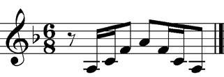 Music/P1 6 DBE/Feb. Mar. 2016 1.10 Compare the music example below with the piano part in bar 5.