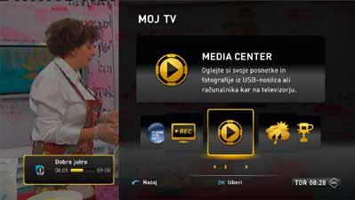 8. Media Center* Media center je storitev SiOL BOXa S, s katero lahko predvajate svoje posnetke in druge videovsebine, si ogledate fotografije, poslušate glasbo z USB-naprav ali iz domačega omrežja,
