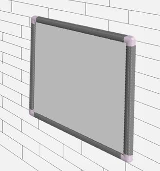 2. Next, attach the tray (i) to the bottom of the WhiteBoardScreen Universal with the three M5 screws (h) as shown below. Tray M5 Screws 3.