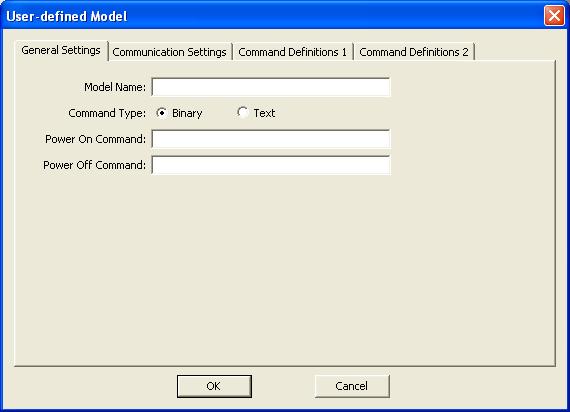3.24 User-defined Model 3.24.1 Add an User-defined Model You can create your own projector definition and add it as User-defined model.