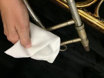 Even the slightest dent on your trombone slide can cause problems. Lubricate the trombone slide daily: Trombone Maintenance 1.